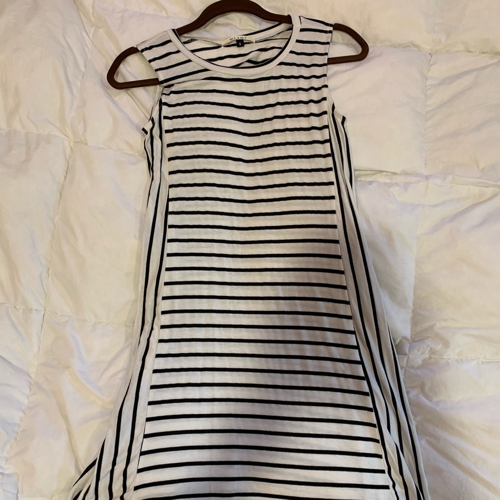 Black and white stripped dress